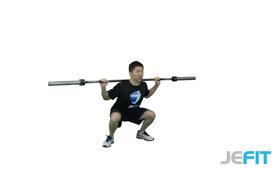 Barbell Kneeling Jump Squat