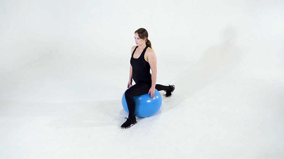 Stability Ball Hip Flexor Stretch