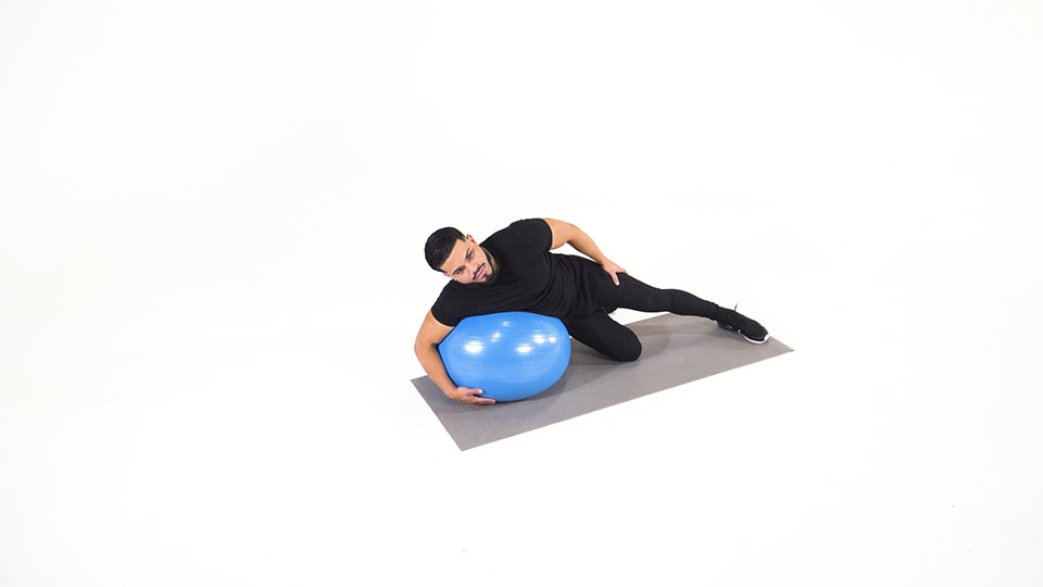 Stability Ball Lat Stretch